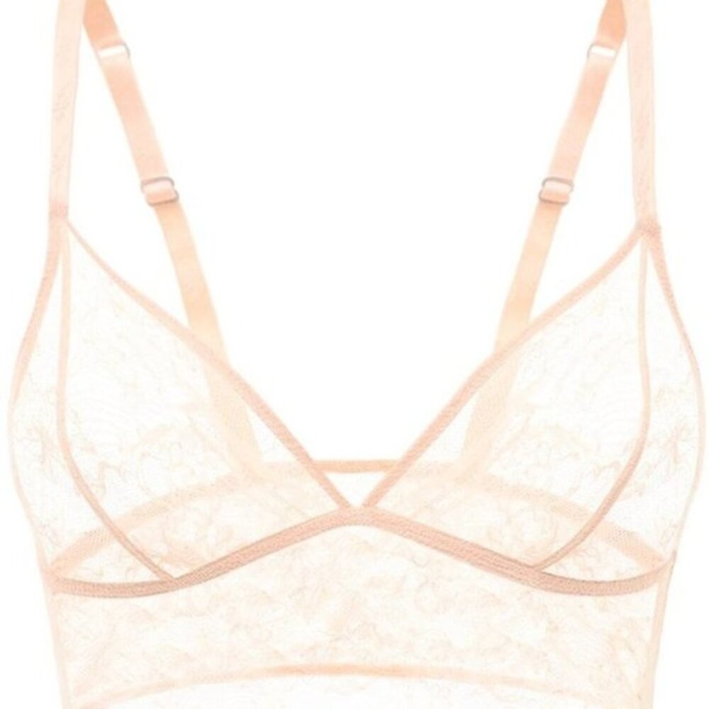 Noelle Wolf Bold Lace Longline Triangle  Bra